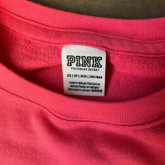 PINK Victoria's Secret Chicago Long Sleeve Tee - Pink with Silver Sequins on Sle - Picture 2 of 5